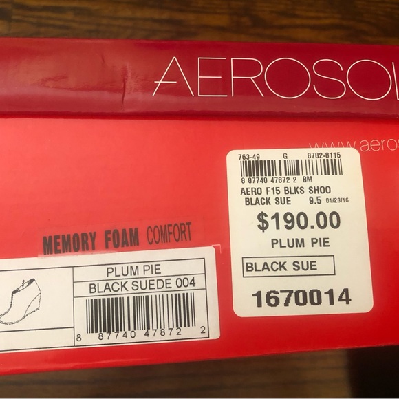 Aerosoles Black Suede “Plum Pie” ankle booties. Size 9.5. BNIB - Picture 2 of 5